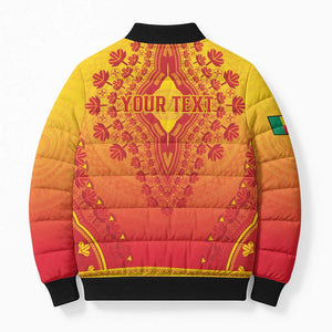 Personalized Benin African Dashiki Bomber Puffer Jacket