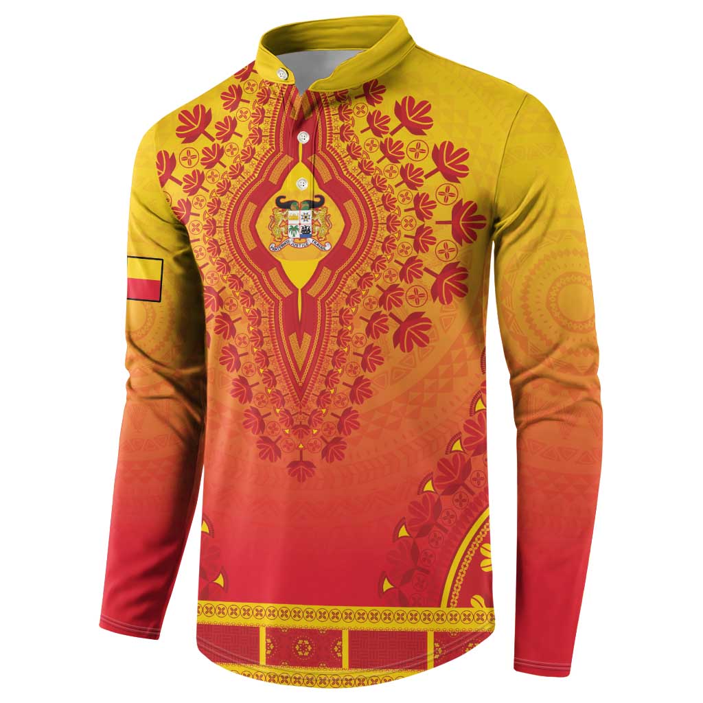 Personalized Benin African Dashiki Button Sweatshirt
