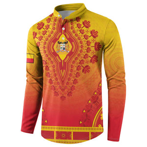 Personalized Benin African Dashiki Button Sweatshirt
