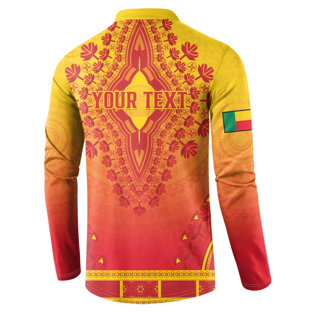 Personalized Benin African Dashiki Button Sweatshirt