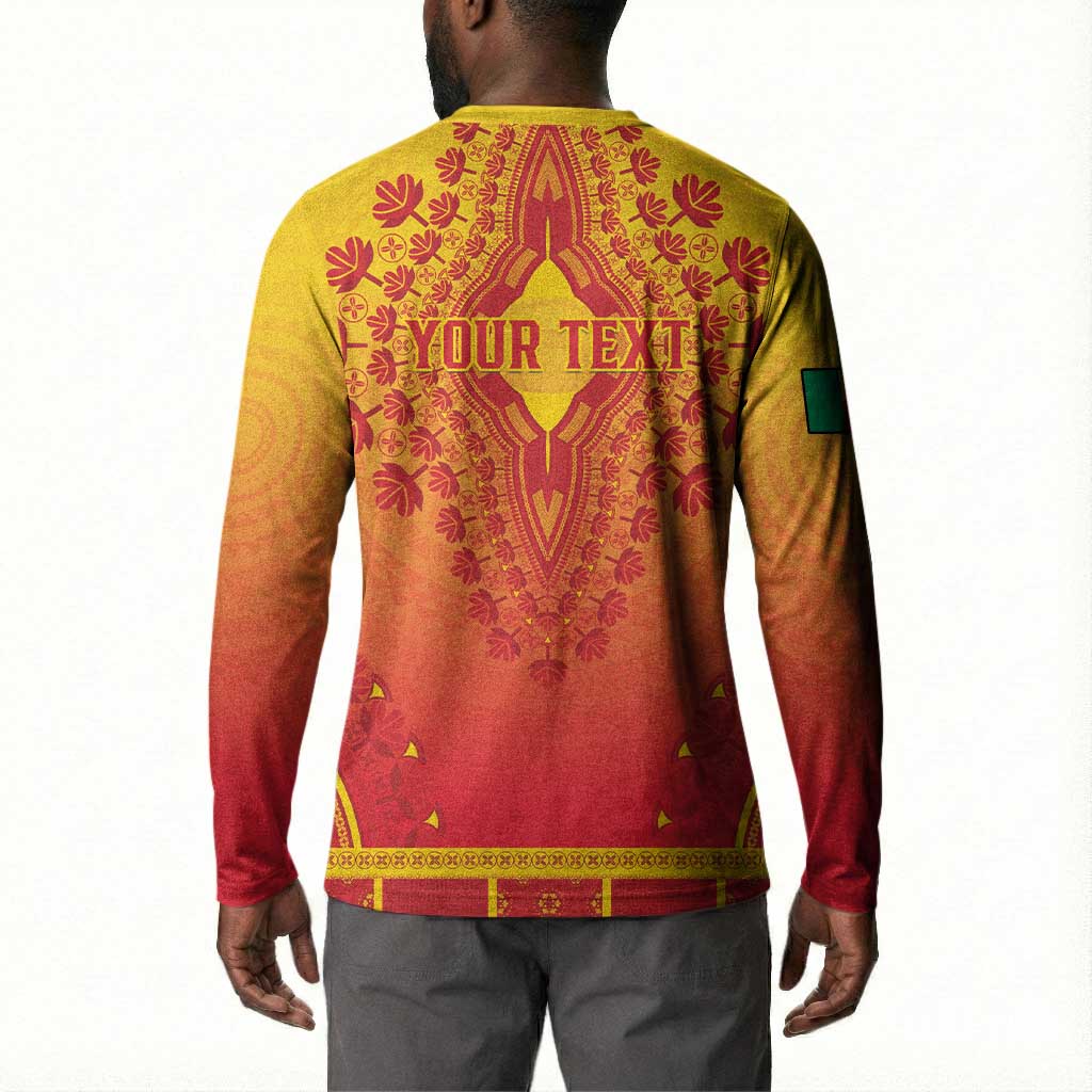 Personalized Benin African Dashiki Button Sweatshirt