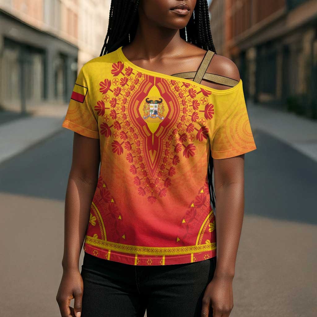 Personalized Benin African Dashiki Cross Shoulder Shirt