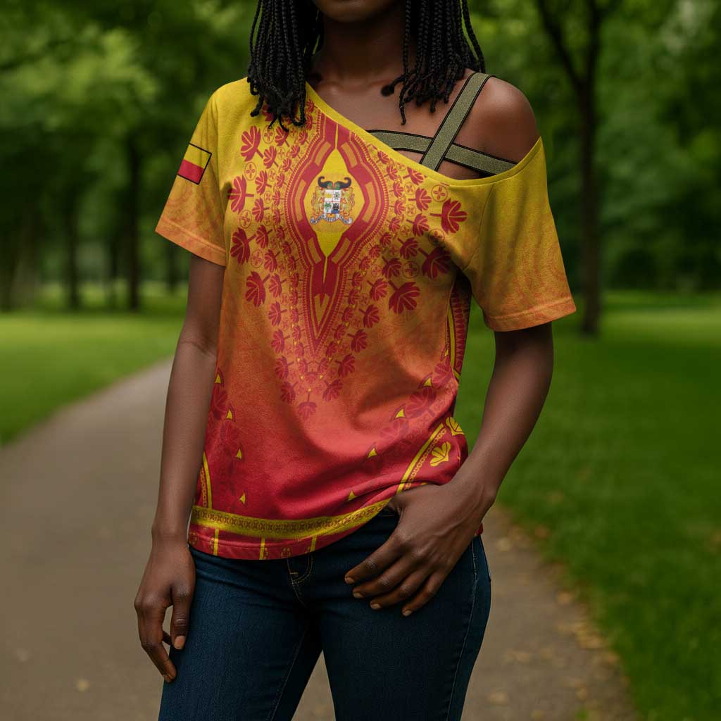 Personalized Benin African Dashiki Cross Shoulder Shirt