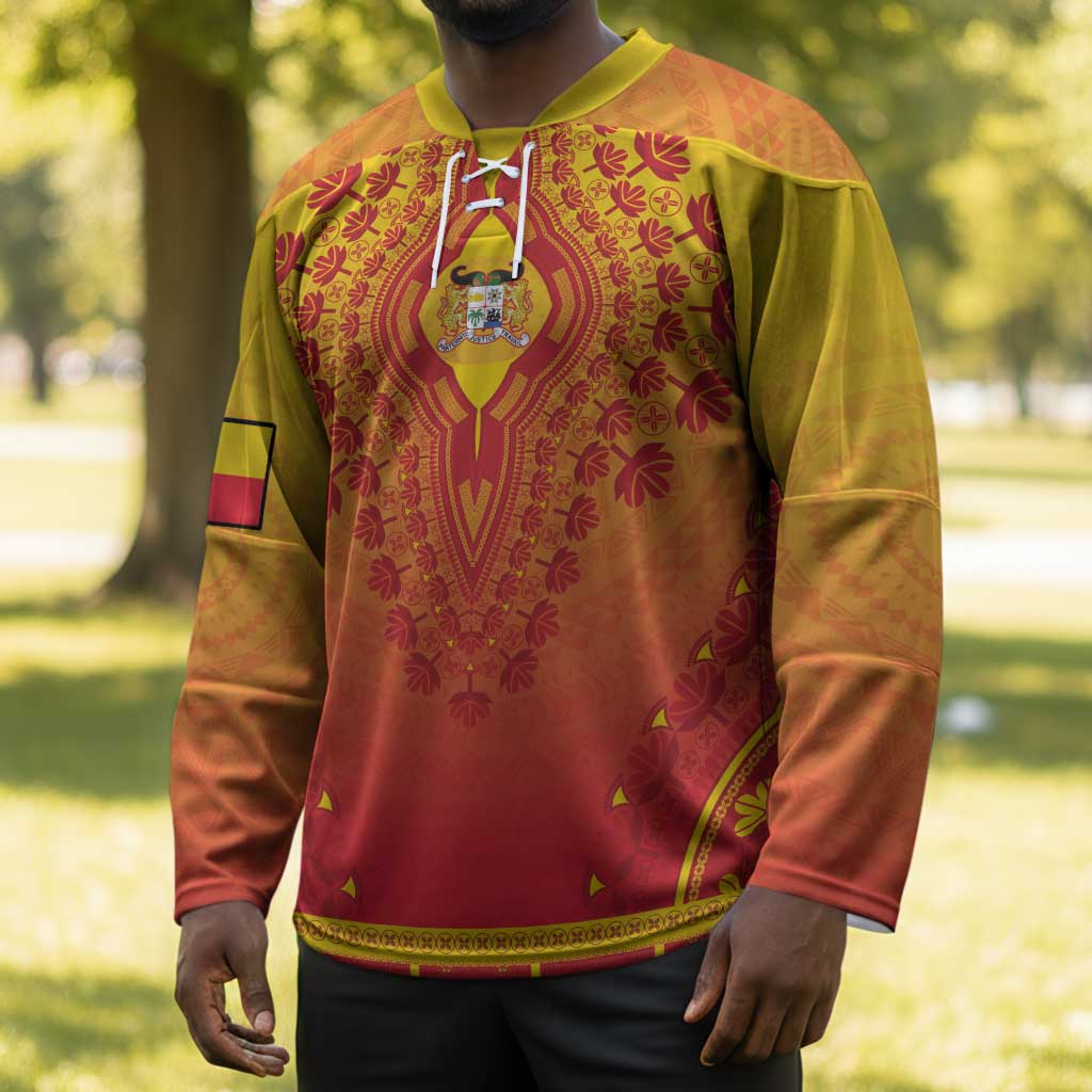 Personalized Benin African Dashiki Hockey Jersey