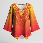 Personalized Benin African Dashiki Kimono Sleeve Blouse