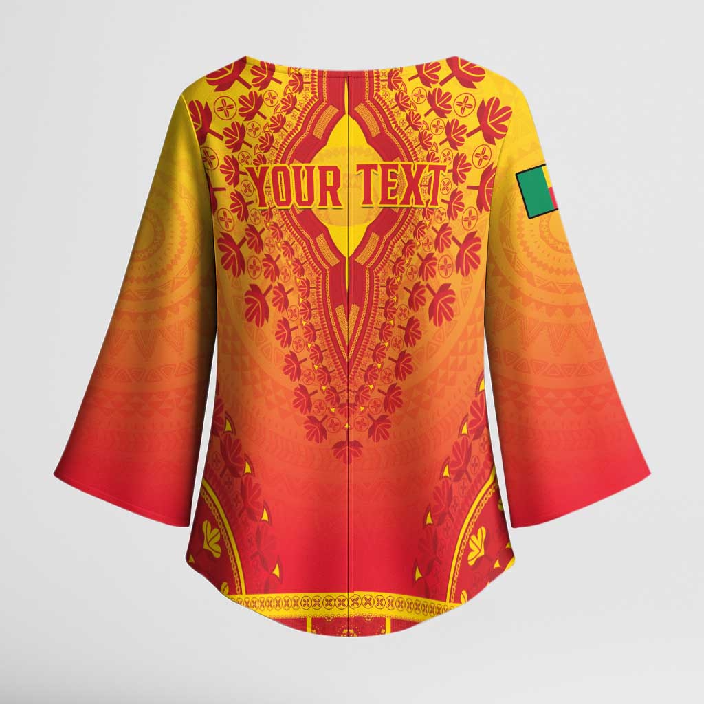 Personalized Benin African Dashiki Kimono Sleeve Blouse