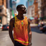 Personalized Afro Benin Men Tank Top African Dashiki Style - African Pride