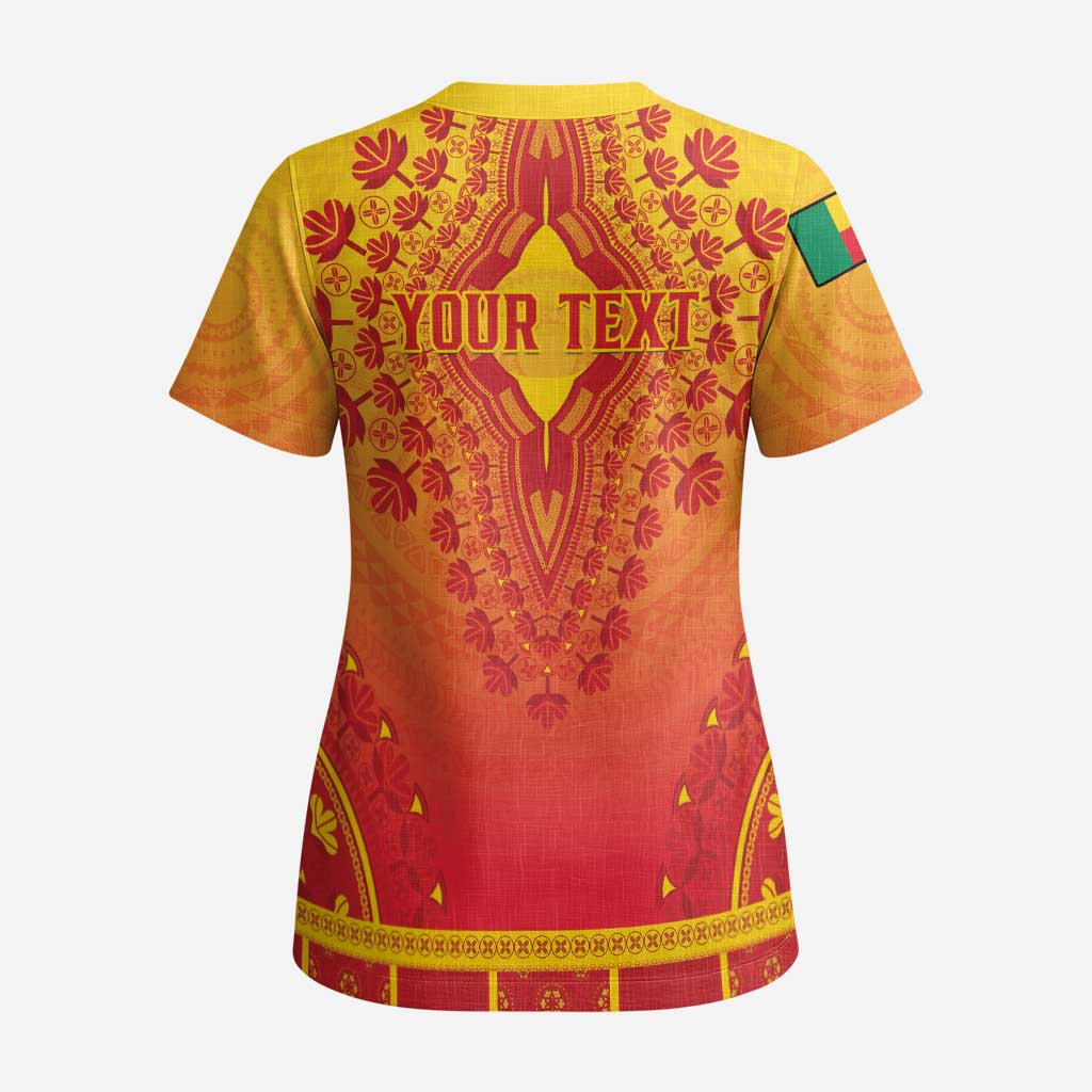 Personalized Benin African Dashiki Scrub Top - African Pride