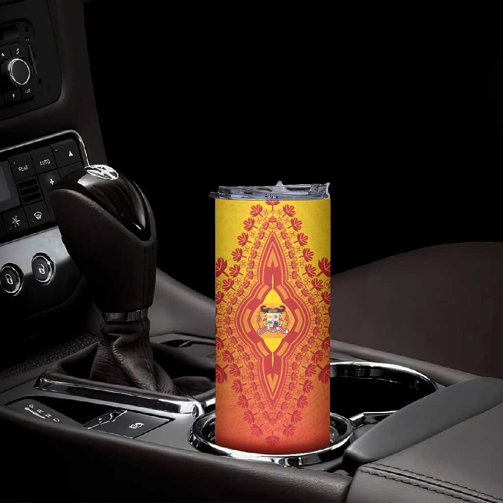 Personalized Afro Benin Skinny Tumbler African Dashiki Style - African Pride