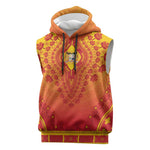 Personalized Afro Benin Sleeveless Hoodie African Dashiki Style - African Pride