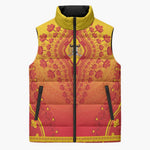 Personalized Benin African Dashiki Sleeveless Puffer Jacket