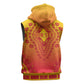Personalized Afro Benin Sleeveless Zip Hoodie African Dashiki Style - African Pride