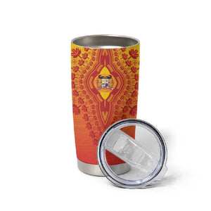 Personalized Afro Benin Tumbler Cup African Dashiki Style - African Pride