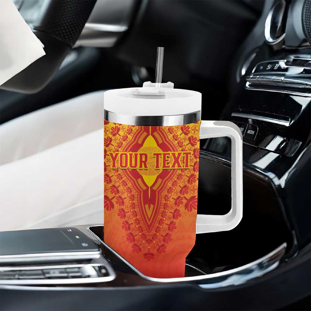 Personalized Afro Benin Tumbler With Handle African Dashiki Style - African Pride