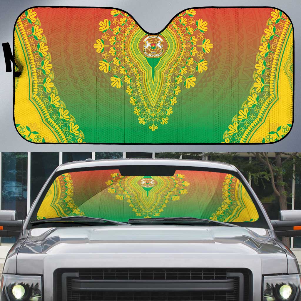 Burkina Faso African Dashiki Auto Sun Shade