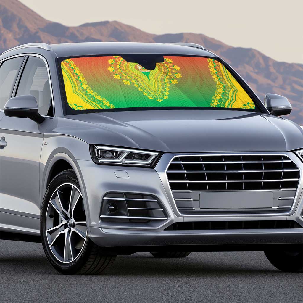Burkina Faso African Dashiki Auto Sun Shade