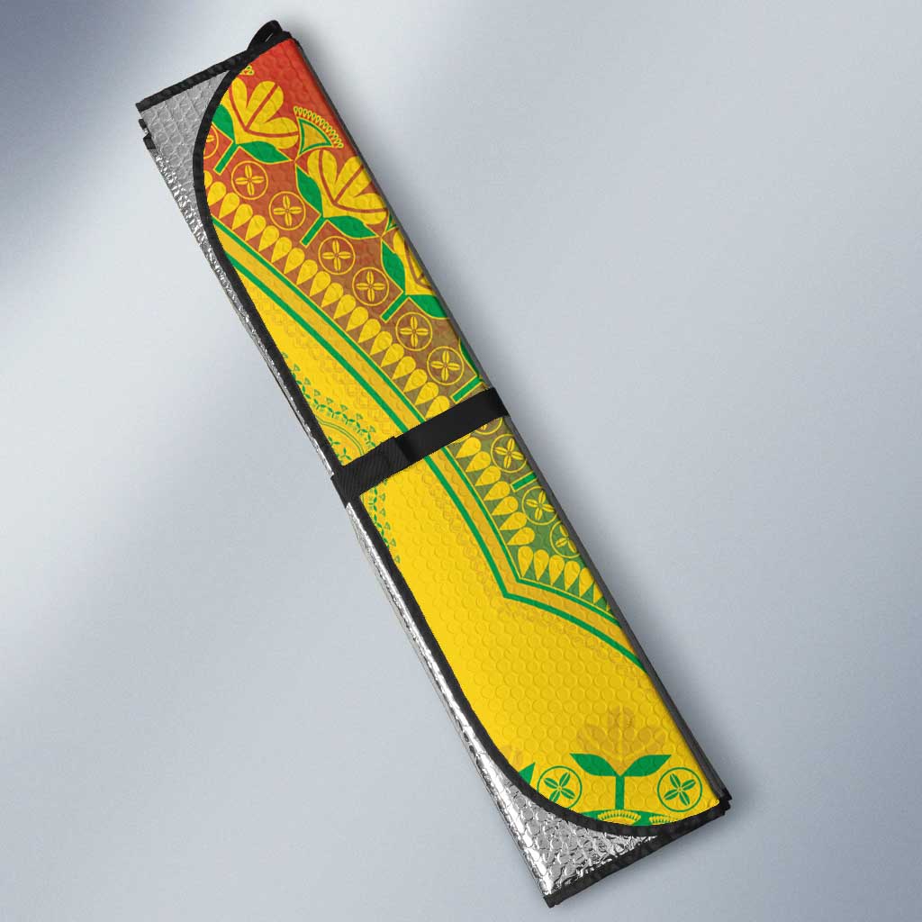Burkina Faso African Dashiki Auto Sun Shade