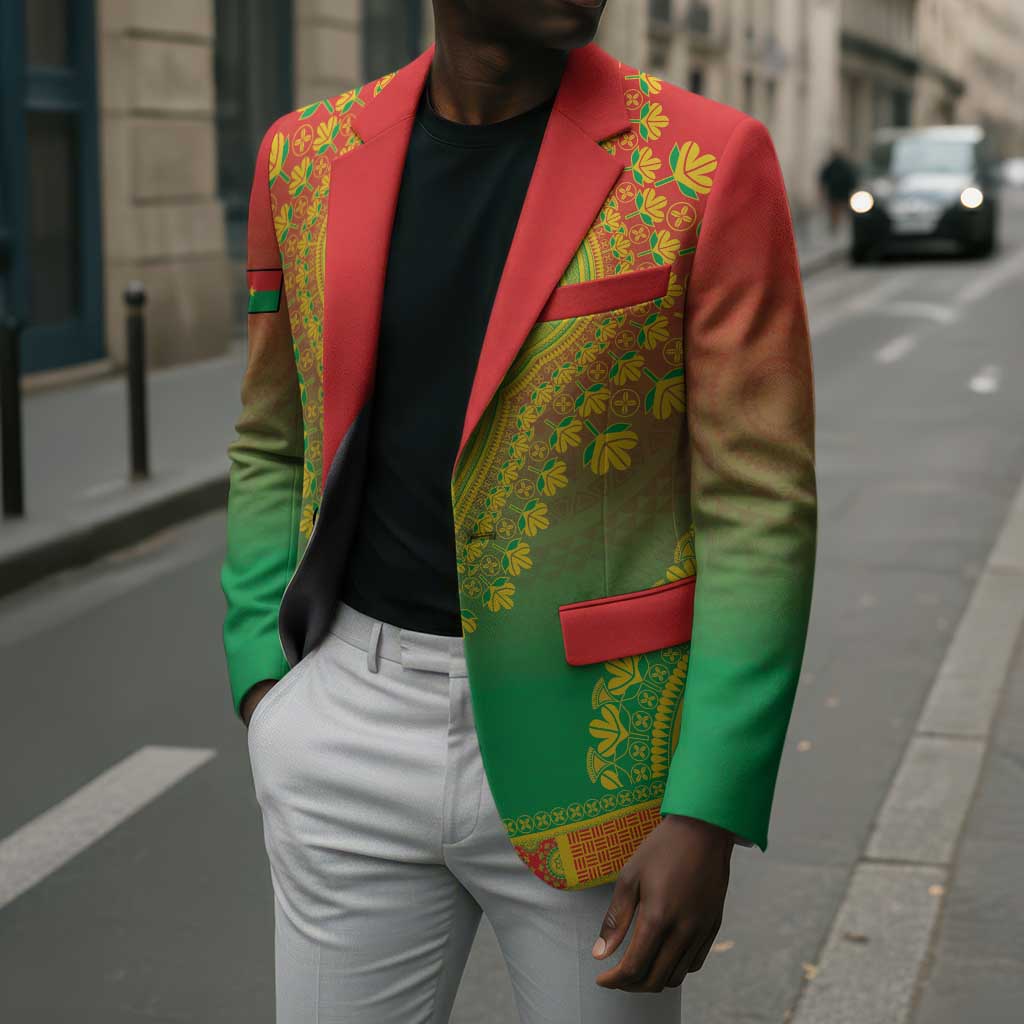 Personalized Burkina Faso African Dashiki Blazer