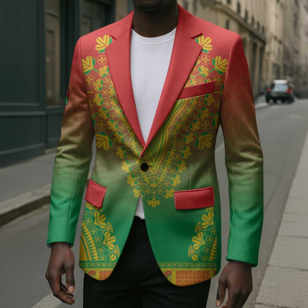 Personalized Burkina Faso African Dashiki Blazer