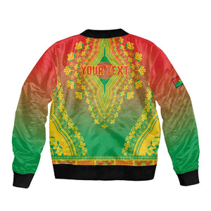 Personalized Afro Burkina Faso Bomber Jacket African Dashiki Style - African Pride