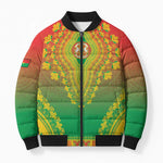 Personalized Burkina Faso African Dashiki Bomber Puffer Jacket