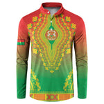 Personalized Burkina Faso African Dashiki Button Sweatshirt