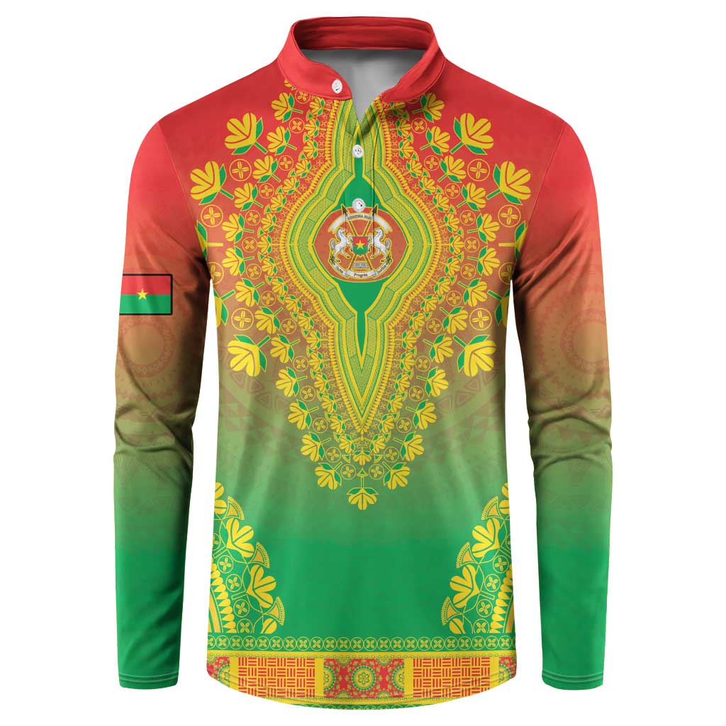 Personalized Burkina Faso African Dashiki Button Sweatshirt