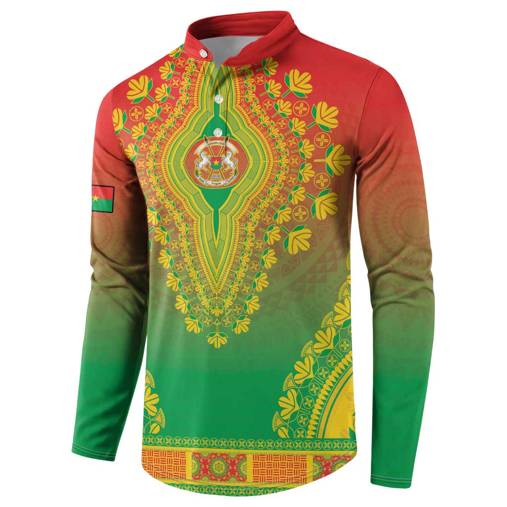 Personalized Burkina Faso African Dashiki Button Sweatshirt