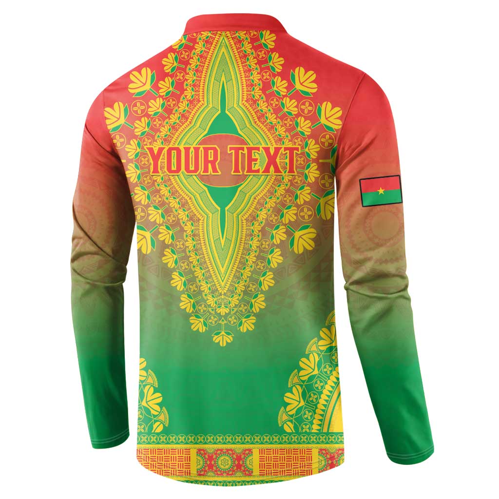 Personalized Burkina Faso African Dashiki Button Sweatshirt