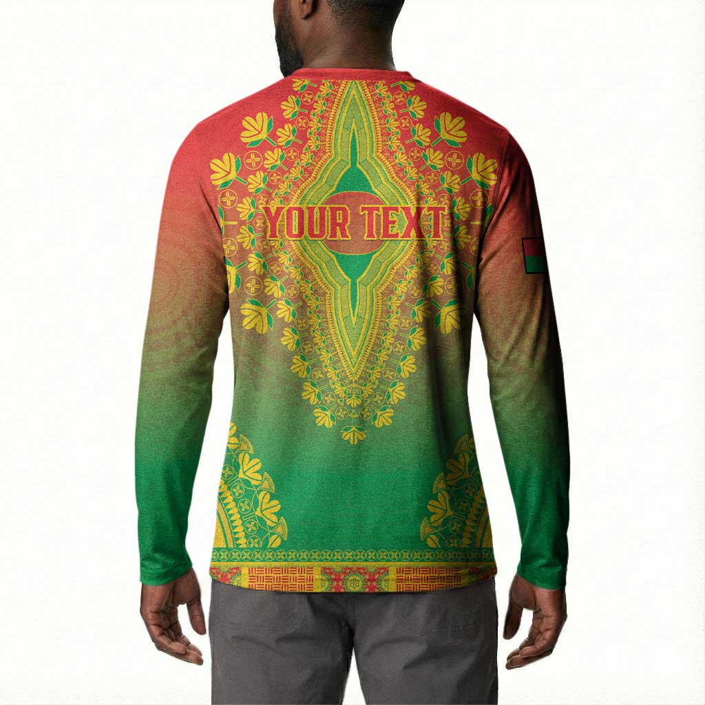 Personalized Burkina Faso African Dashiki Button Sweatshirt