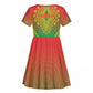 Personalized Afro Burkina Faso Kid Short Sleeve Dress African Dashiki Style - African Pride