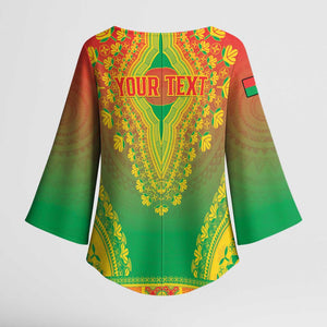 Personalized Burkina Faso African Dashiki Kimono Sleeve Blouse