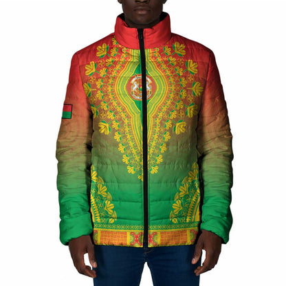 Personalized Burkina Faso African Dashiki Padded Jacket