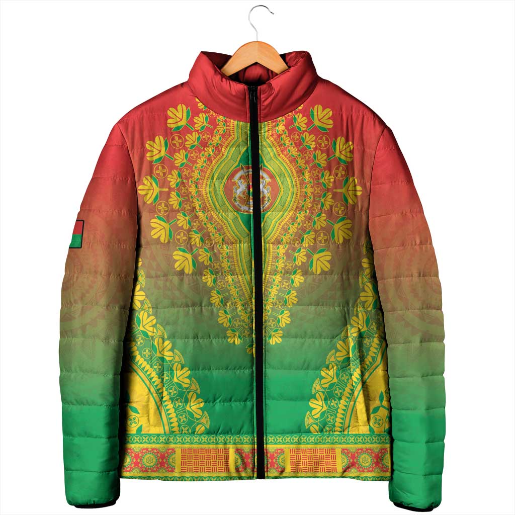 Personalized Burkina Faso African Dashiki Padded Jacket