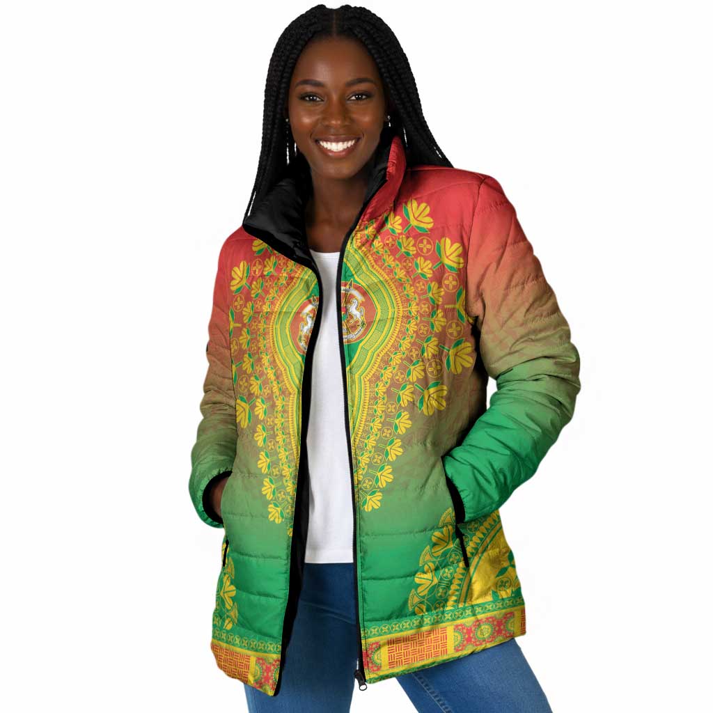 Personalized Burkina Faso African Dashiki Padded Jacket