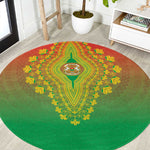Afro Burkina Faso Round Carpet African Dashiki Style - African Pride