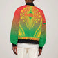 Personalized Afro Burkina Faso Sleeve Zip Bomber Jacket African Dashiki Style - African Pride