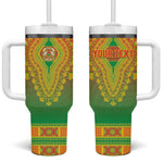Personalized Afro Burkina Faso Tumbler With Handle African Dashiki Style - African Pride