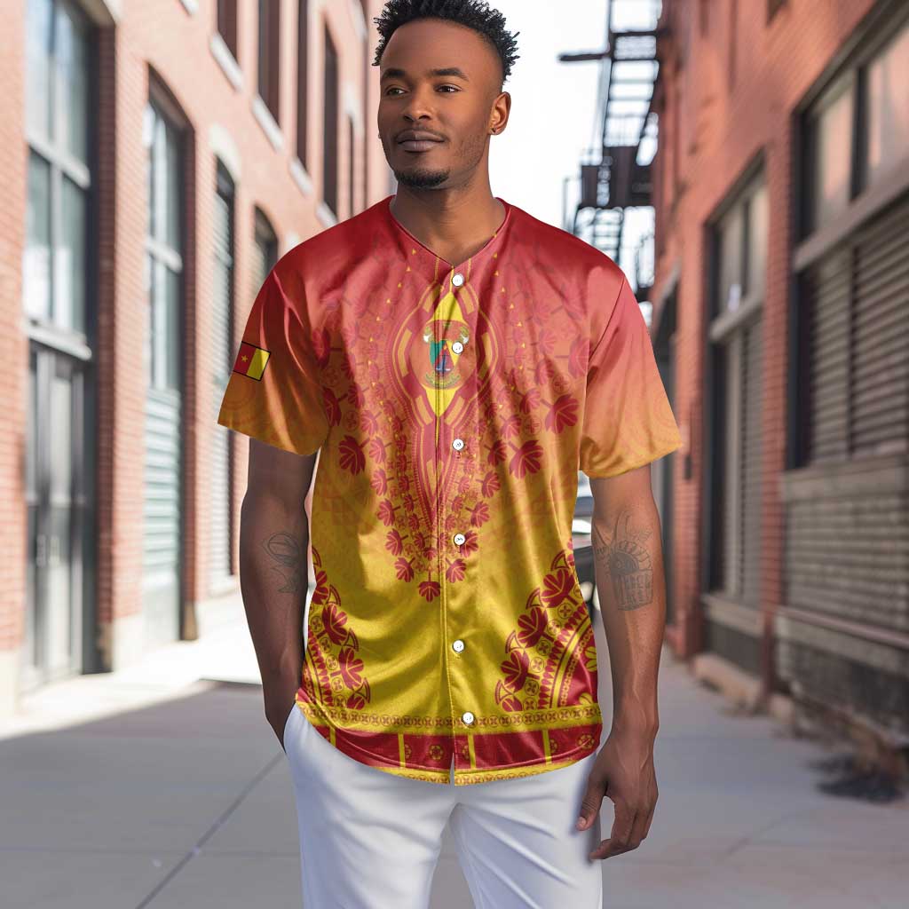 Personalized Afro Cameroon Baseball Jersey African Dashiki Style - African Pride