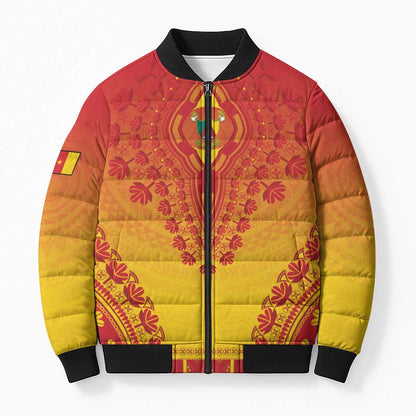 Personalized Cameroon African Dashiki Bomber Puffer Jacket