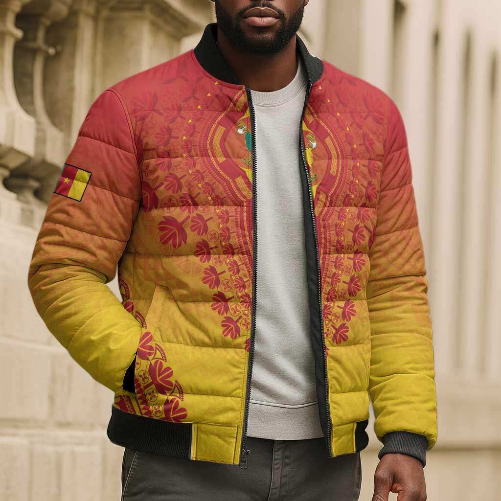 Personalized Cameroon African Dashiki Bomber Puffer Jacket