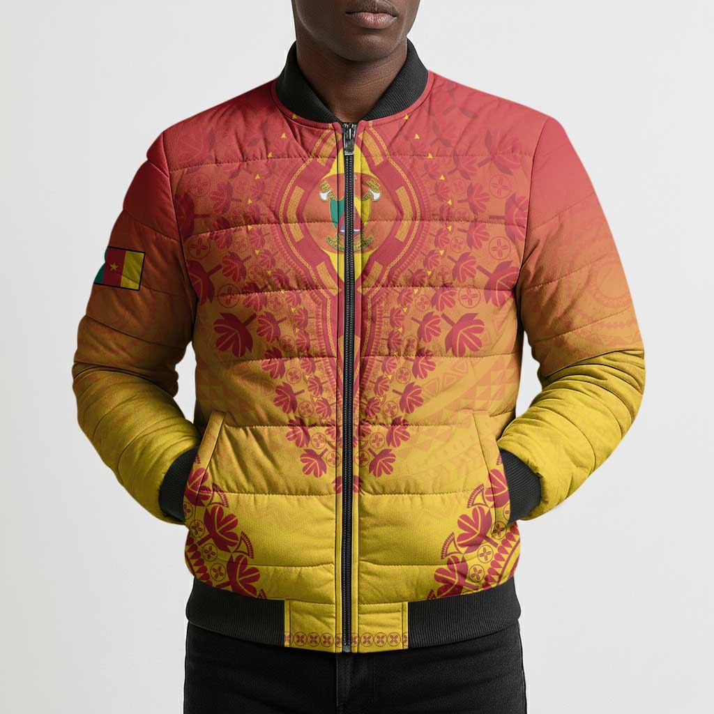Personalized Cameroon African Dashiki Bomber Puffer Jacket