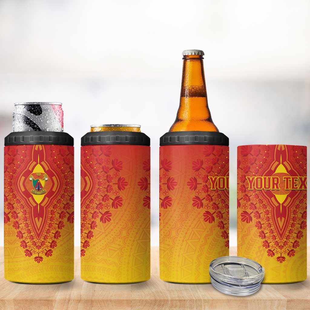 Personalized Afro Cameroon 4 in 1 Can Cooler Tumbler African Dashiki Style - African Pride