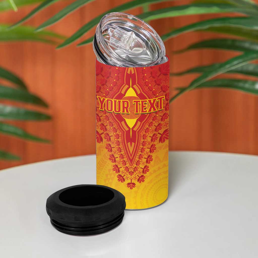 Personalized Afro Cameroon 4 in 1 Can Cooler Tumbler African Dashiki Style - African Pride