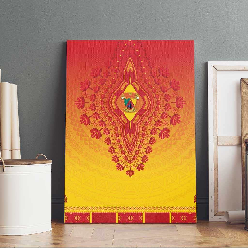 Afro Cameroon Canvas Wall Art African Dashiki Style - African Pride