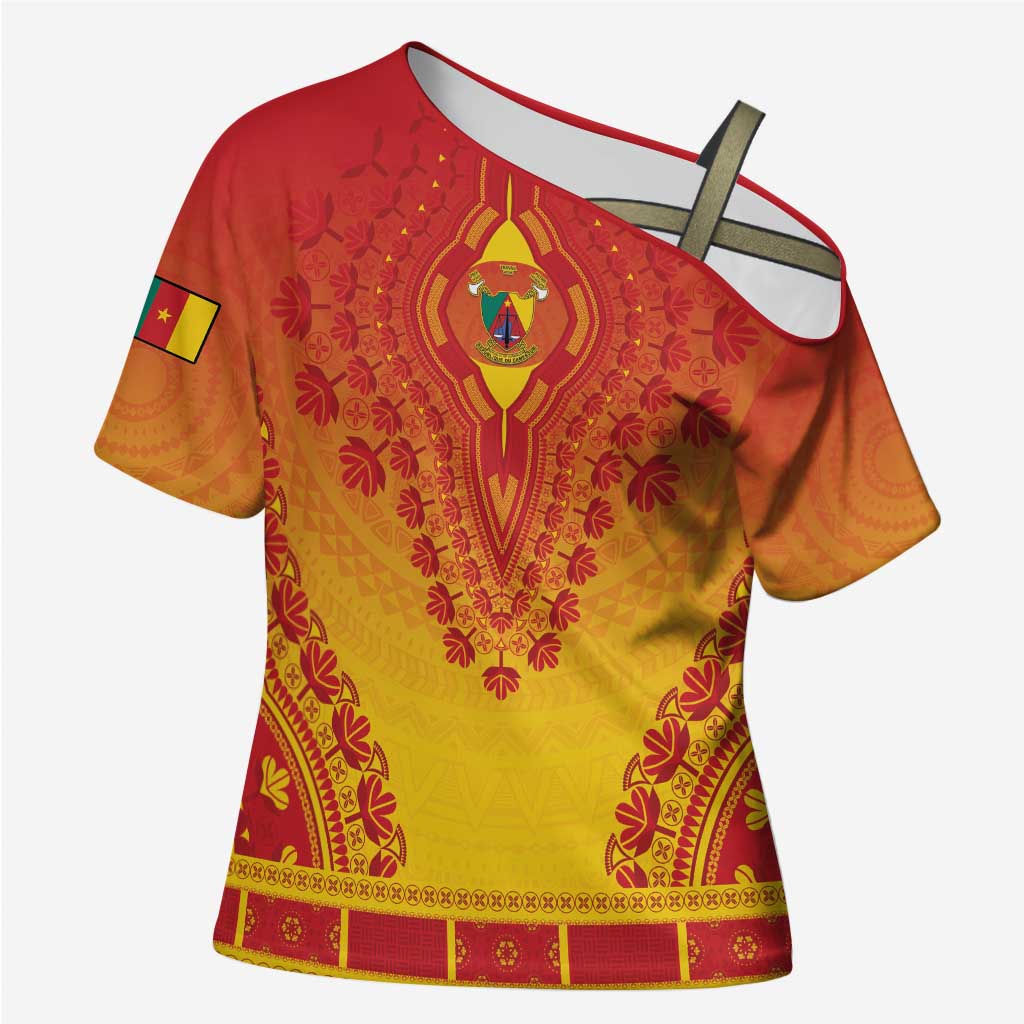 Personalized Cameroon African Dashiki Cross Shoulder Shirt