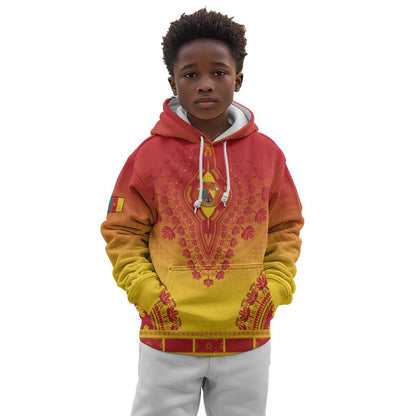 Personalized Afro Cameroon Kid Hoodie African Dashiki Style - African Pride