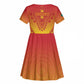 Personalized Afro Cameroon Kid Short Sleeve Dress African Dashiki Style - African Pride