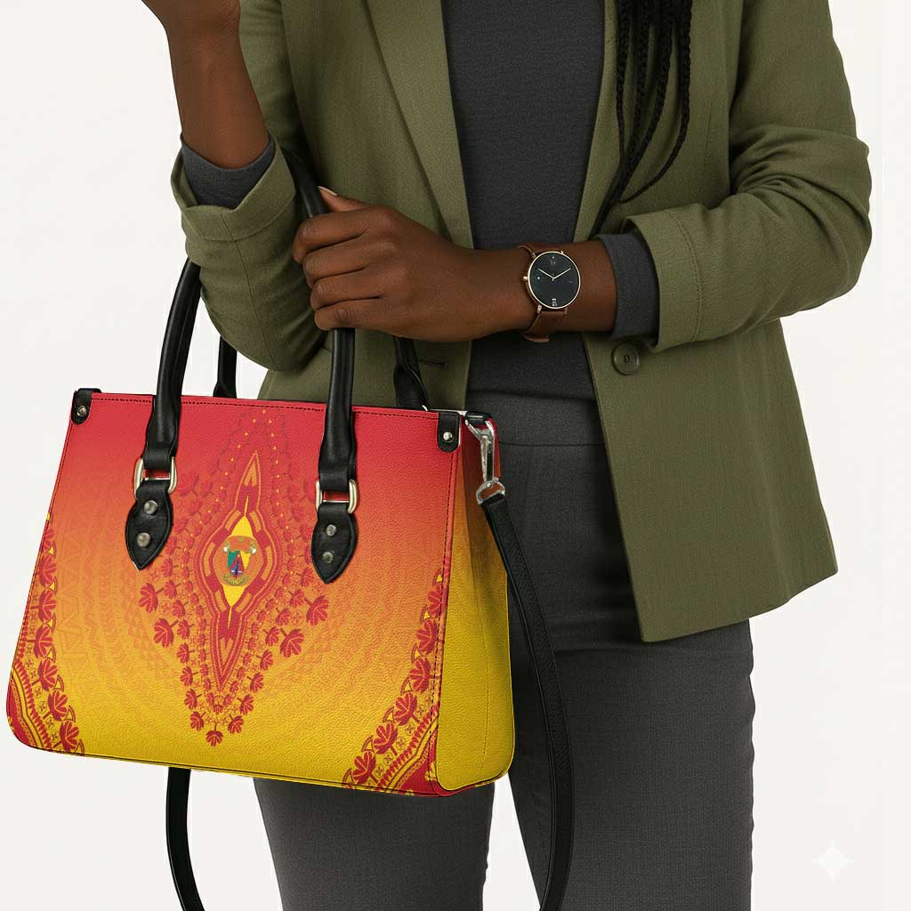 Cameroon African Dashiki Leather Bag