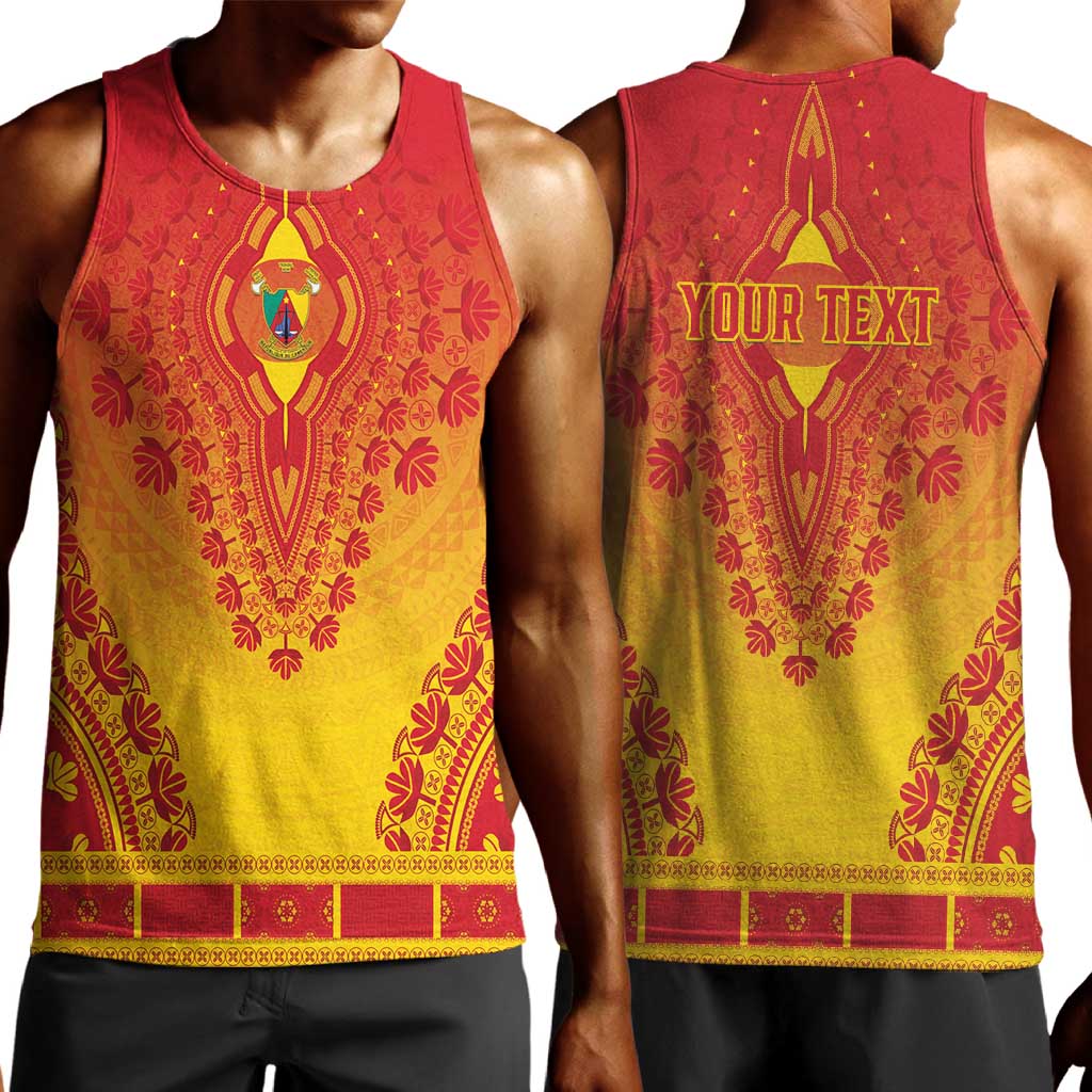 Personalized Afro Cameroon Men Tank Top African Dashiki Style - African Pride